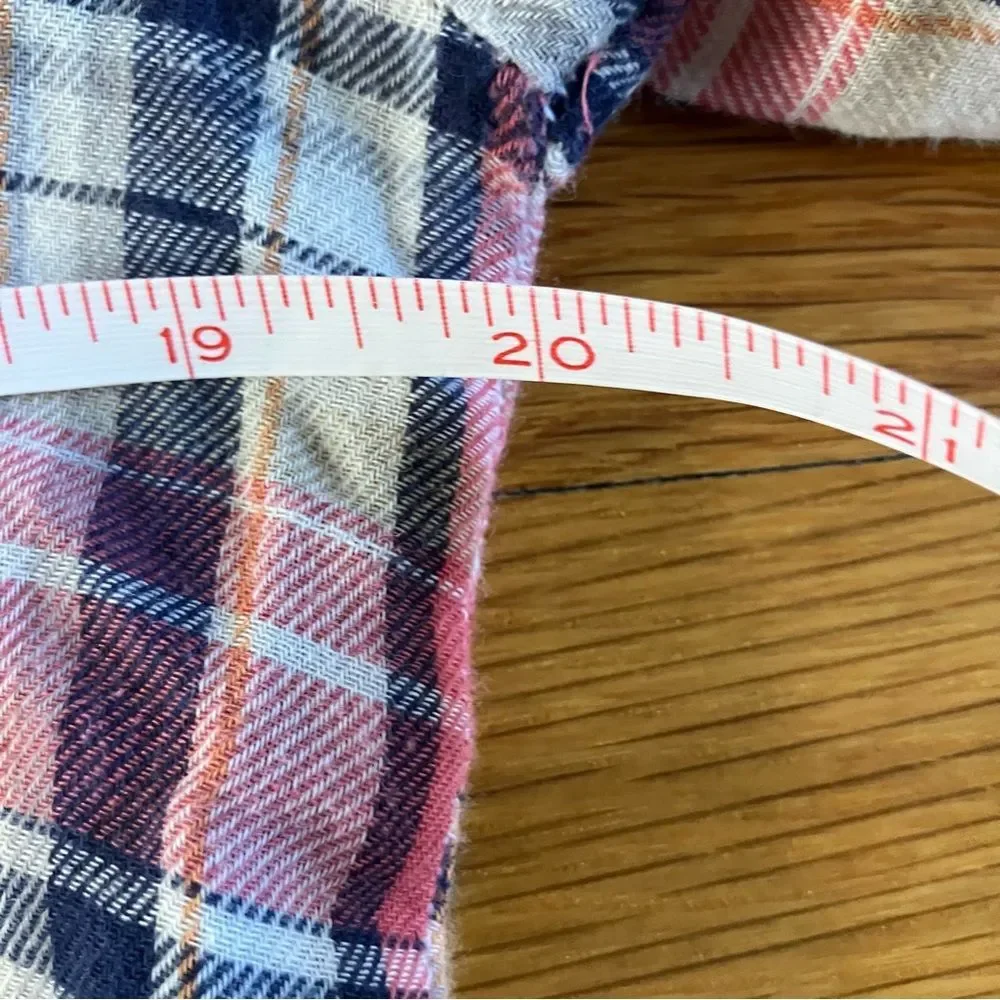 CP Shades Red Plaid Cowgirl USA Linen Cotton Regina Tunic Shirt Dress Medium - Picture 8 of 15